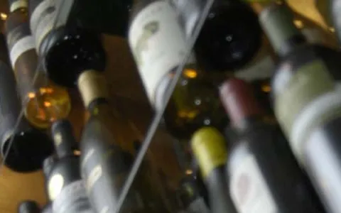 Blurry Picture of Wine Bottles