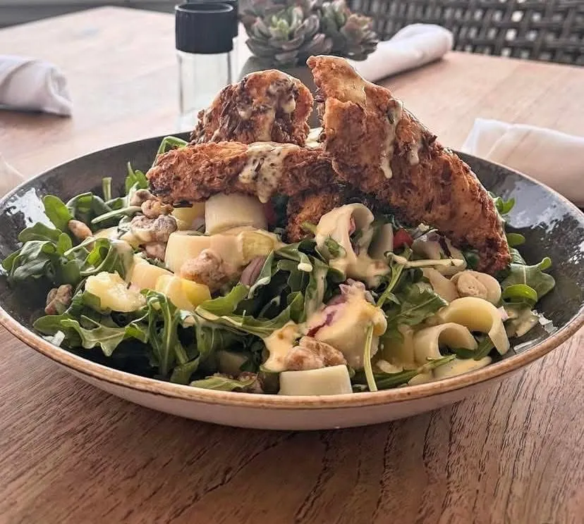 Coconut grouper salad at the waterfront restaurant