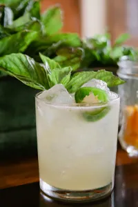Mint julep with a jalapeño garnish