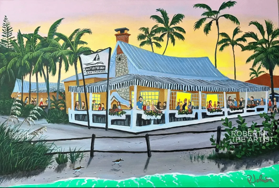 Mother’s Day brunch Painting of The Waterfront Restaurant