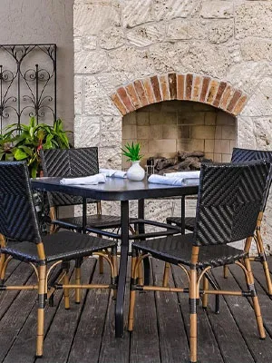Table for 4 on the porch