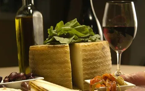 White Wine Glass with Cheese Block